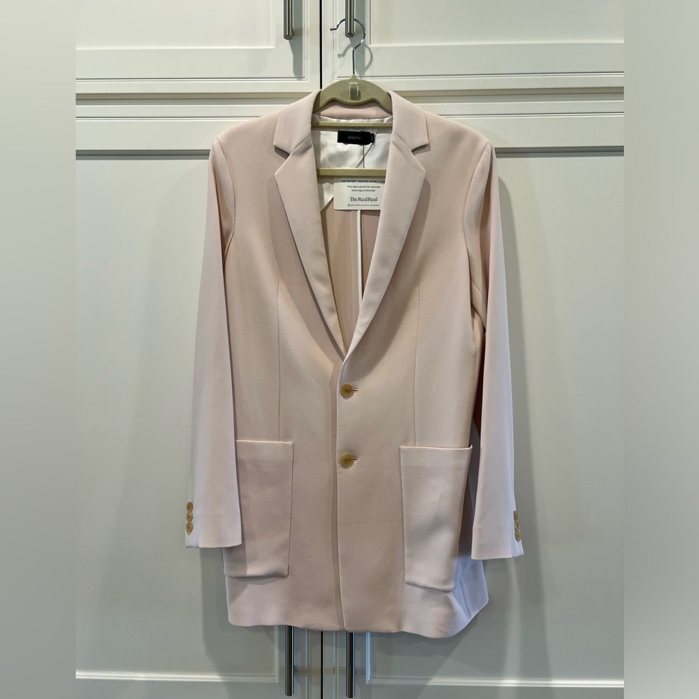 JOSEPH Rowan Blazer Sz 38 (US 6) pink fluid crepe
